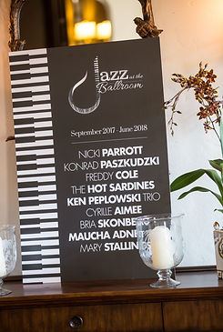 Jazz at the Ballroom promotional sign